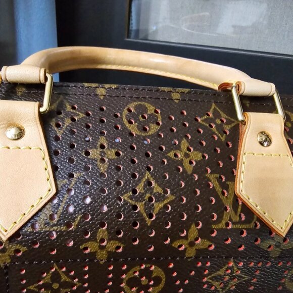 EUC Authentic RARE Limited Edition LV Perforated Speedy 30 Orange - Picture 4 of 16